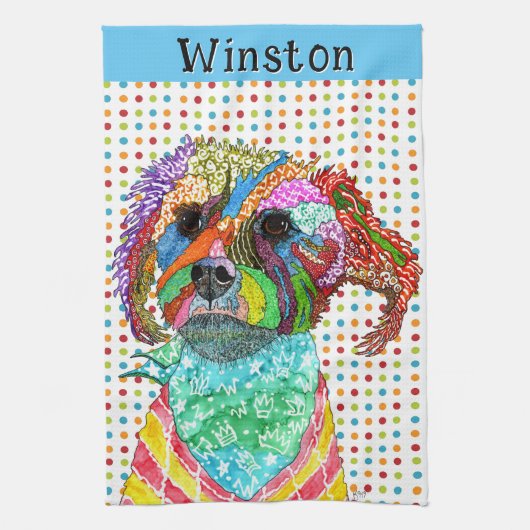 Keukenhanddoeken voor de korte terrier gemengd met (Verticaal)