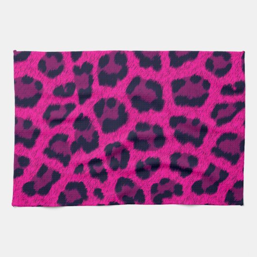 Keukenhanddoeken voor hot-roze laopard (Horizontaal)