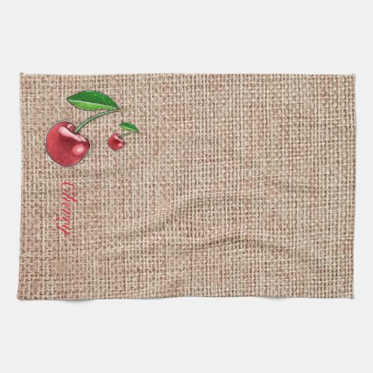 Keukenhanddoeken voor kersen (Horizontaal)