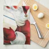 Keukenhanddoeken voor kerstkerstmandiken met Retro (Quarter Fold)