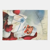 Keukenhanddoeken voor kerstkerstmandiken met Retro (Horizontaal)