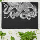Keukenhanddoeken voor onautisch zee Octopus-decor (Gevouwen)
