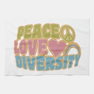 keukenhanddoeken voor PEACE LOVE DIVERSITEIT