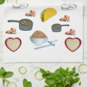 Keukenhanddoeken voor rijst en bonen (Gevouwen)