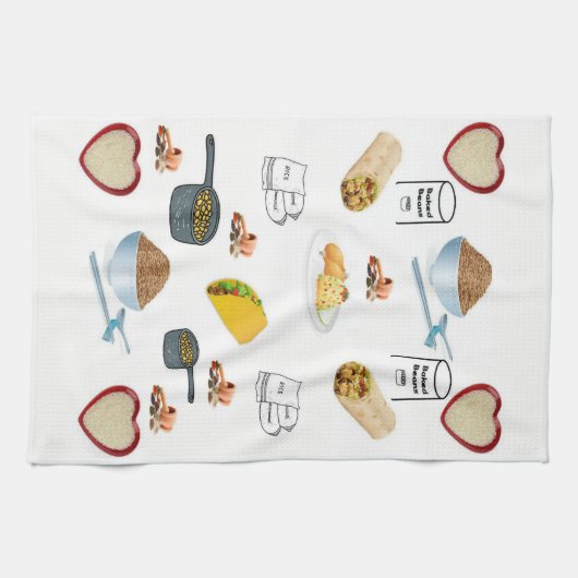 Keukenhanddoeken voor rijst en bonen (Horizontaal)