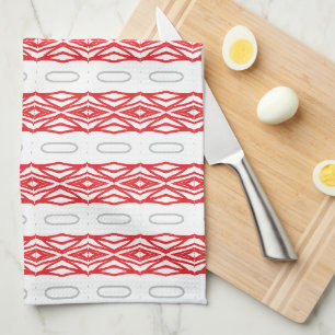 Keukenhanddoeken voor rood en wit ontwerp