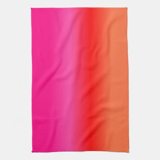 Keukenhanddoeken voor roze, rode en Oranje gradiën (Verticaal)