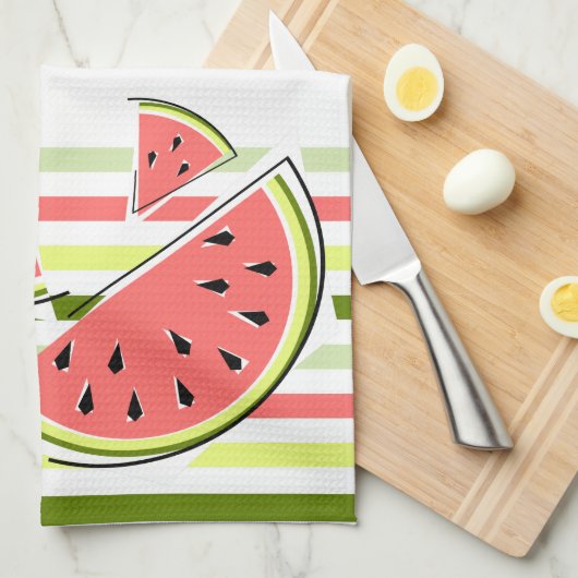 Keukenhanddoeken voor watermeloenen Stripe Thin Te (Quarter Fold)