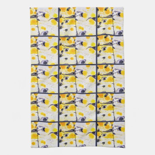 Keukenhanddoeken voor zwart en geel ontwerp (Verticaal)