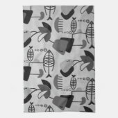 Keukenhanddoeken voor zwart en wit atoompatroon (Verticaal)