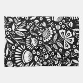 Keukenhanddoeken, zwart en wit theedoek (Horizontaal)