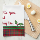 Keukenhanddoekloos met specerijen en alles theedoek (Quarter Fold)