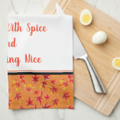 Keukenhanddoekloos met specerijen en alles theedoek (Quarter Fold)