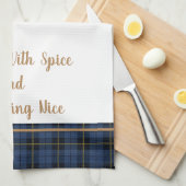 Keukenhanddoekloos met specerijen en alles theedoek (Quarter Fold)