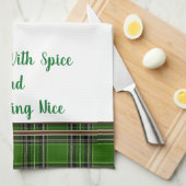 Keukenhanddoekloos met specerijen en alles theedoek (Quarter Fold)