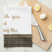 Keukenhanddoekloos met specerijen en alles theedoek (Quarter Fold)