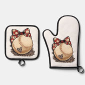 keukenhandschoenen en -handschoenen ovenwant & pannenlap set (Voorkant)