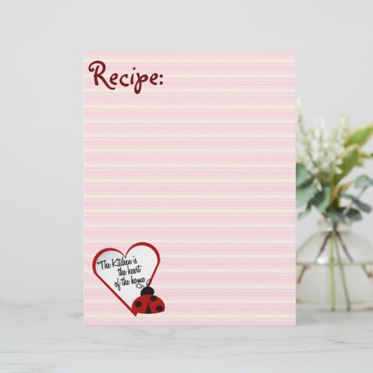 Keukenhart van Home Ladybug Recipe Paper (Staand voorkant)