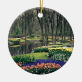 Keukenhof, een floraalbanquet keramisch ornament (Voorkant)