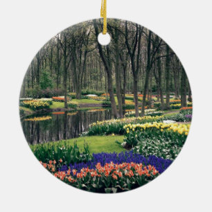 Keukenhof, een floraalbanquet keramisch ornament