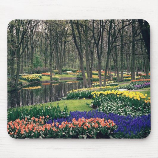 Keukenhof, een floraalbanquet muismat (Voorkant)