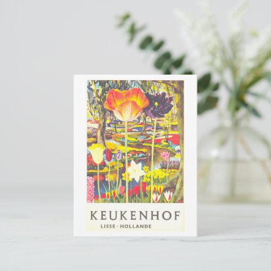  Keukenhof Holland Tulp Travel Poster Briefkaart (Staand voorkant)