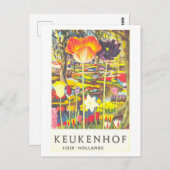  Keukenhof Holland Tulp Travel Poster Briefkaart (Voorkant / Achterkant)