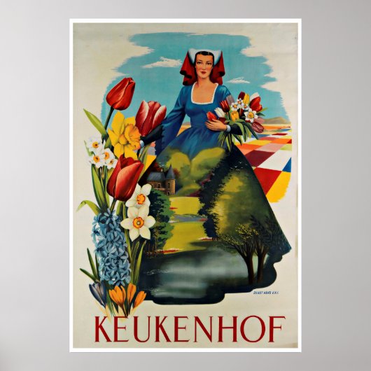 Keukenhof Holland Vintage Poster (Voorkant)