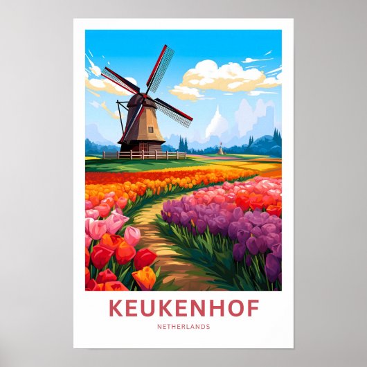Keukenhof Nederland Reisprint Poster (Voorkant)