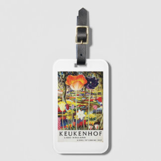 Keukenhof Tuinen Holland Tulpen Vintage Poster Bagagelabel