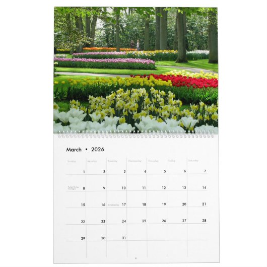 Keukenhof Tulpenfestival, Holland Kalender (Mar 2026)