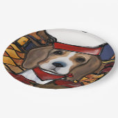KEUKENHOND  PAPIEREN BORDJE (Gekanteld)