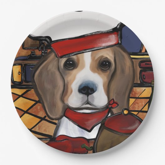 KEUKENHOND  PAPIEREN BORDJE (Voorkant)