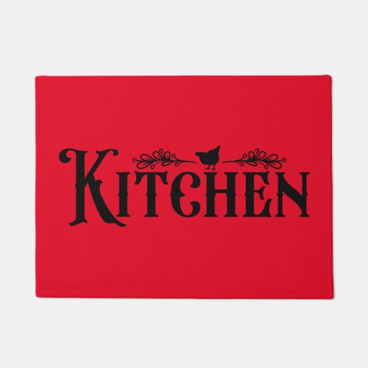 Keukenhuis Doormat met kip Deurmat (Voorkant)