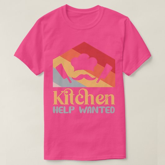 Keukenhulp Gezocht grappig restaurant ChefT-Shirt T-shirt (Design voorkant)