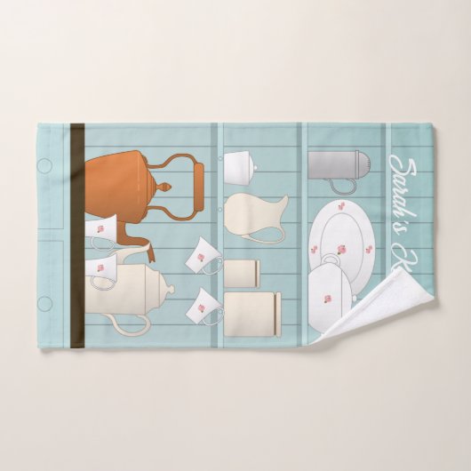 keukenillustratie (gepersonaliseerd) handdoek (Handdoek)