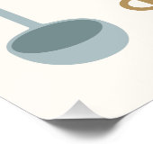 Keukenillustratie+Type ontwerp Kleur Perfect Poster (Hoek)