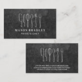 Keukenillustraties | Leisteen achtergrond Visitekaartje (Voorkant / Achterkant)