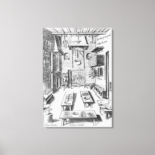 Keukeninterieur Canvas Afdruk (Voorkant)