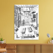 Keukeninterieur Canvas Afdruk (Insitu (Woonkamer))