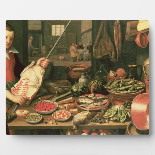 Keukeninterieur met een dienstmeisje fotoplaat (Voorkant)