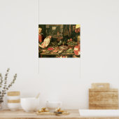 Keukeninterieur met een dienstmeisje poster (Keuken)