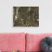 Keukeninterieur met twee hulpstoffen die voedsel b canvas afdruk (Insitu (Woonkamer))