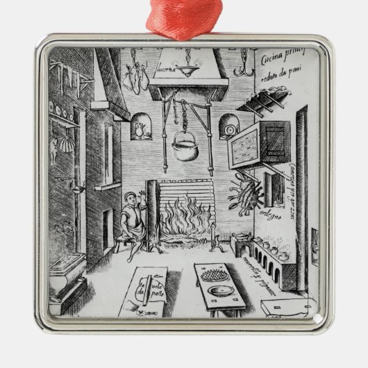 Keukeninterieur Metalen Ornament (Voorkant)
