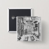 Keukeninterieur Vierkante Button 5,1 Cm (Voorkant /achterkant)