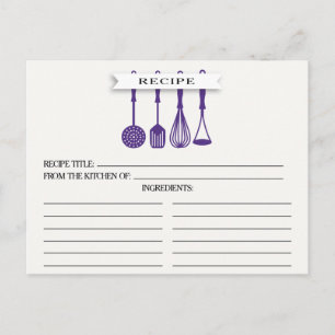Keukenkaarten voor Paarse gereedschappen Vrijgezel Briefkaart