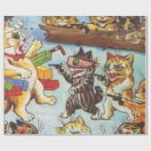 Keukenkaartjes van Louis Wain Cadeaupapier (Vlak)