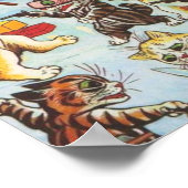 Keukenkaartjes van Louis Wain Poster (Hoek)