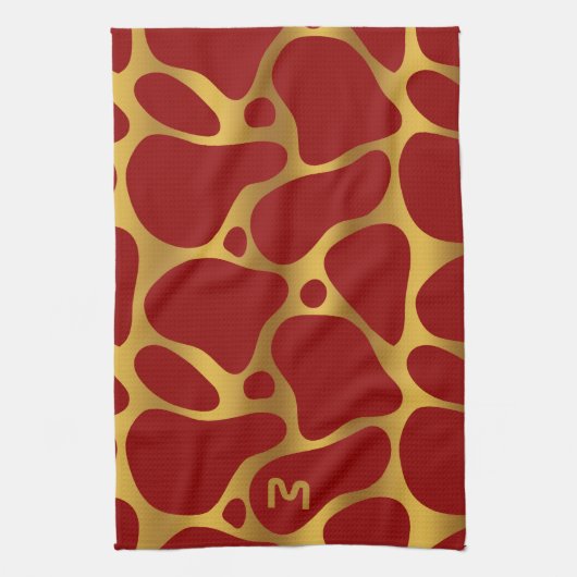 keukenkabel met roosterpatroon en met roosterpatro theedoek (Verticaal)