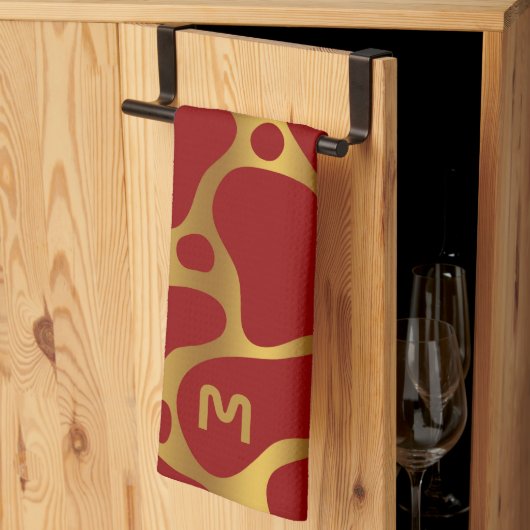 keukenkabel met roosterpatroon en met roosterpatro theedoek (Derde Gevouwen)